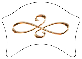 DABAN-601-CP-WT Copper Scroll White